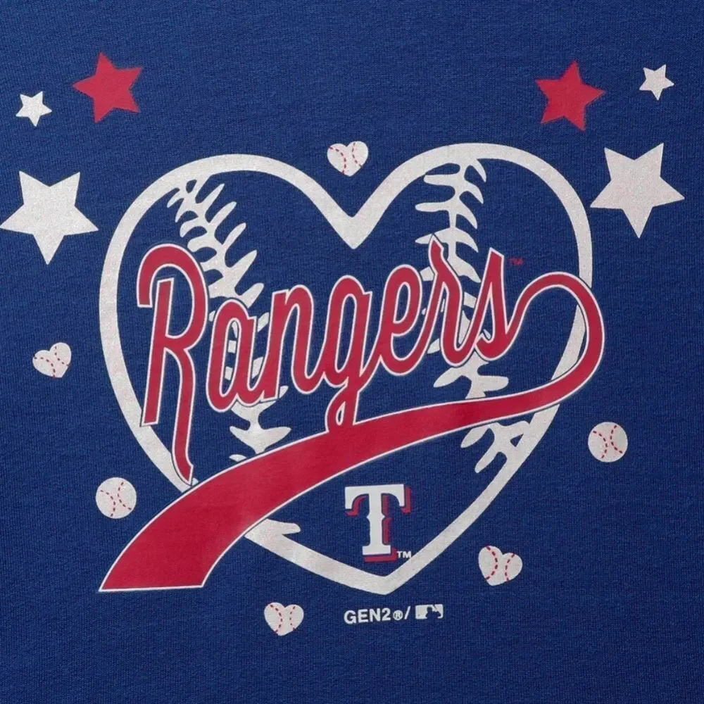 Genuine Merchandise Girls Texas Rangers Dress MLB Baseball Fan Knit Game Outfit